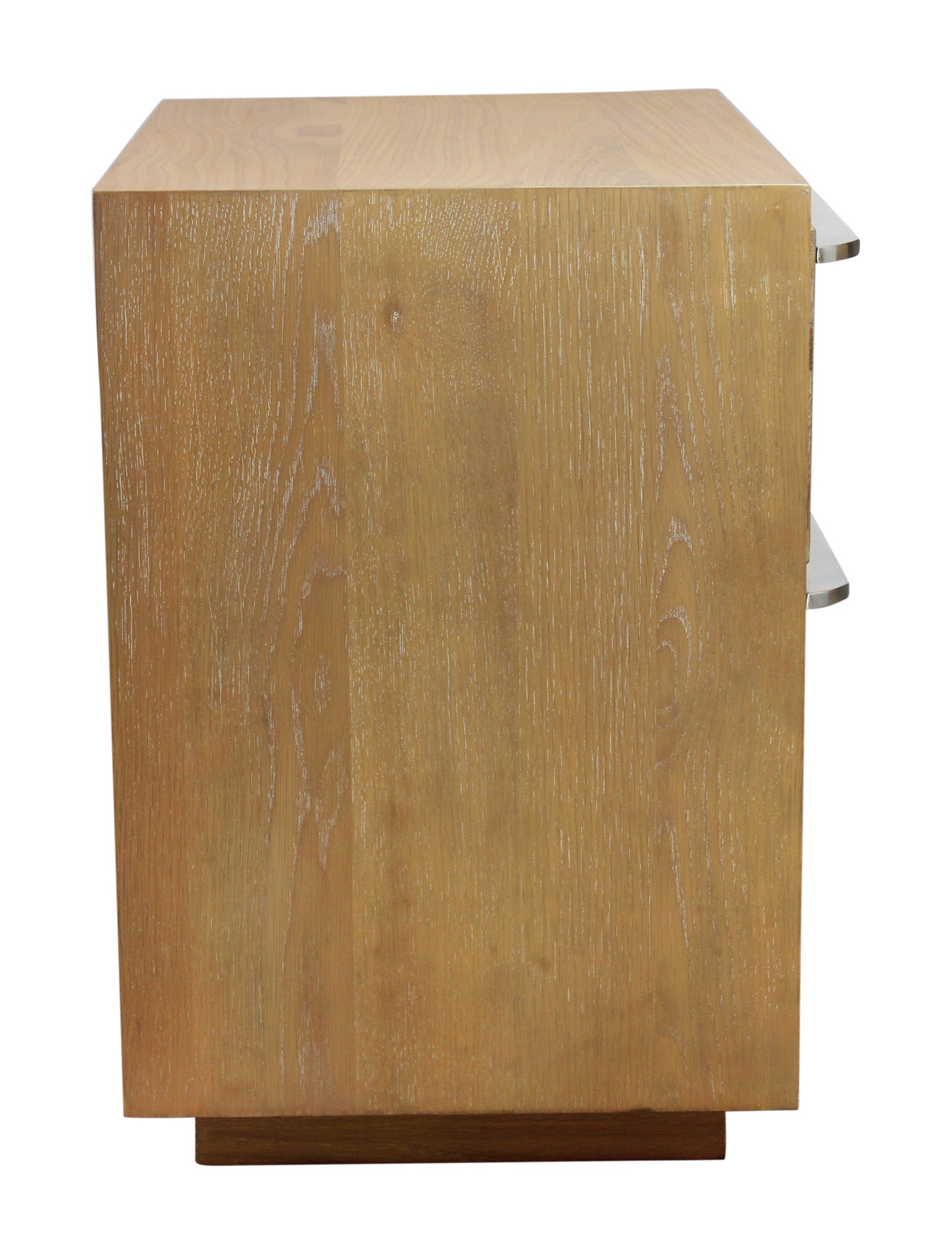 Oak 2 Drawer Wood Nightstand