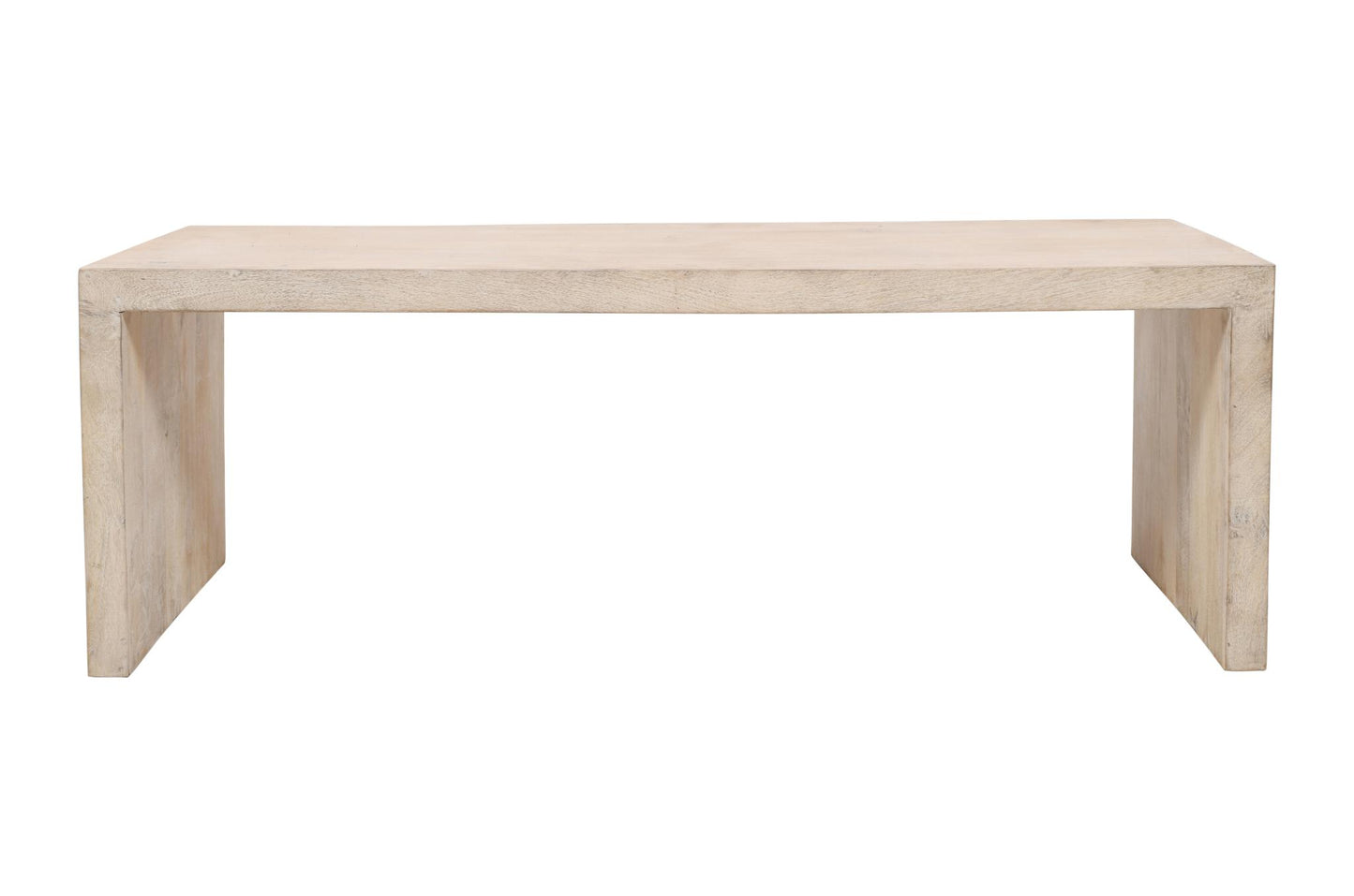 Three Piece Natural Solid Wood Distressed Sled Coffee & End Tables Set image 3