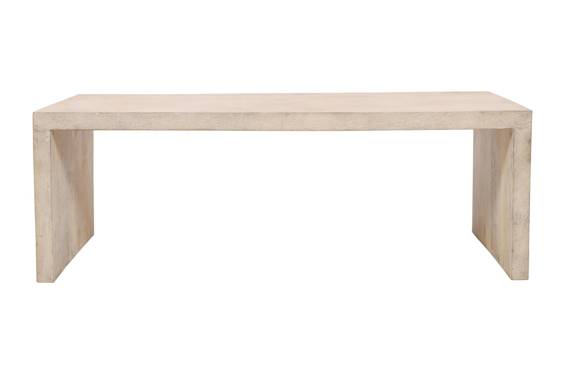 Three Piece Natural Solid Wood Distressed Sled Coffee & End Tables Set image 3