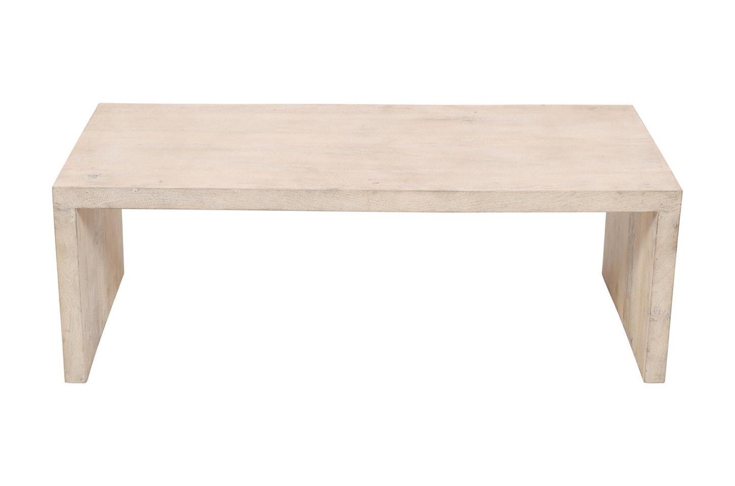 Three Piece Natural Solid Wood Distressed Sled Coffee & End Tables Set image 4