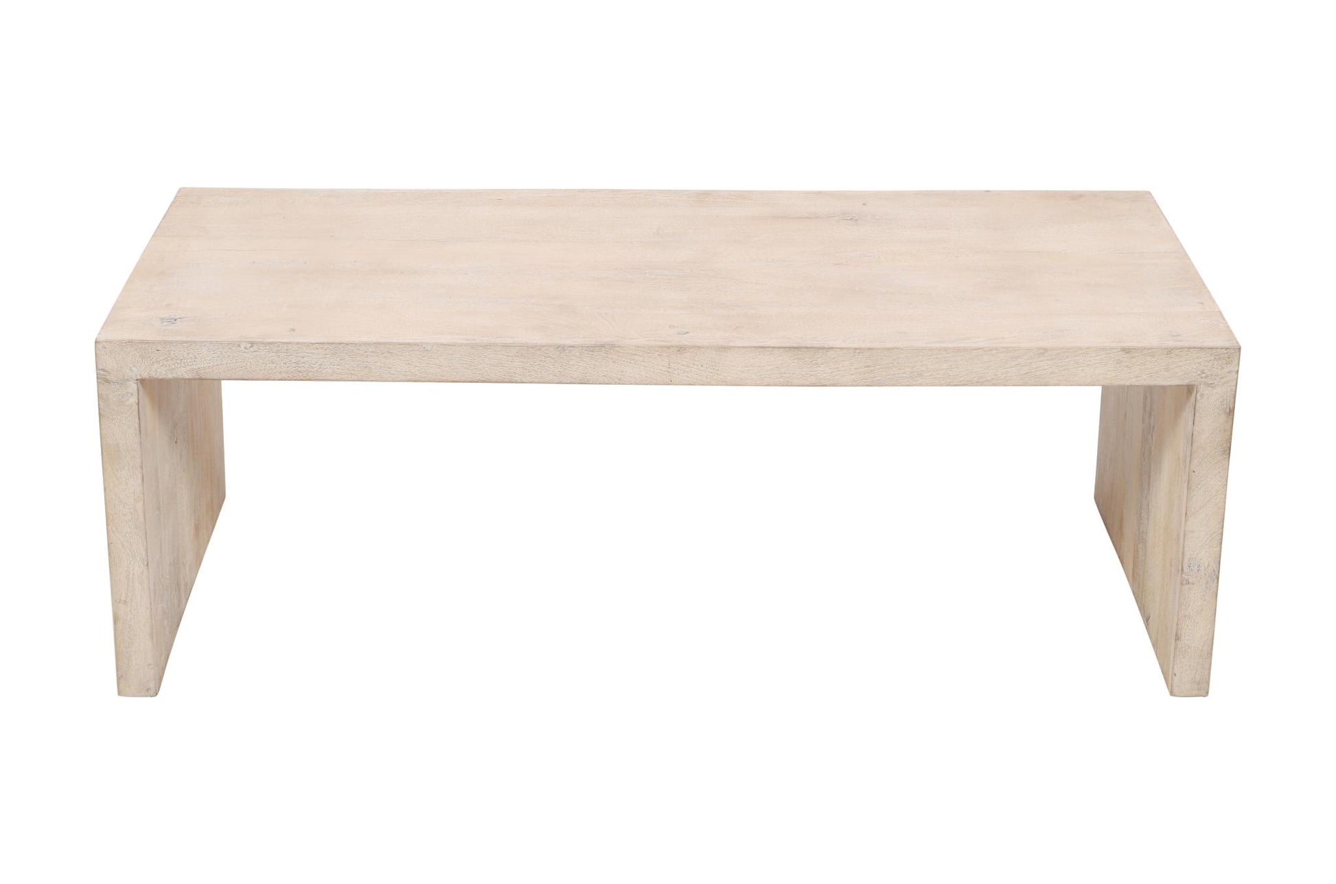 Three Piece Natural Solid Wood Distressed Sled Coffee & End Tables Set image 4