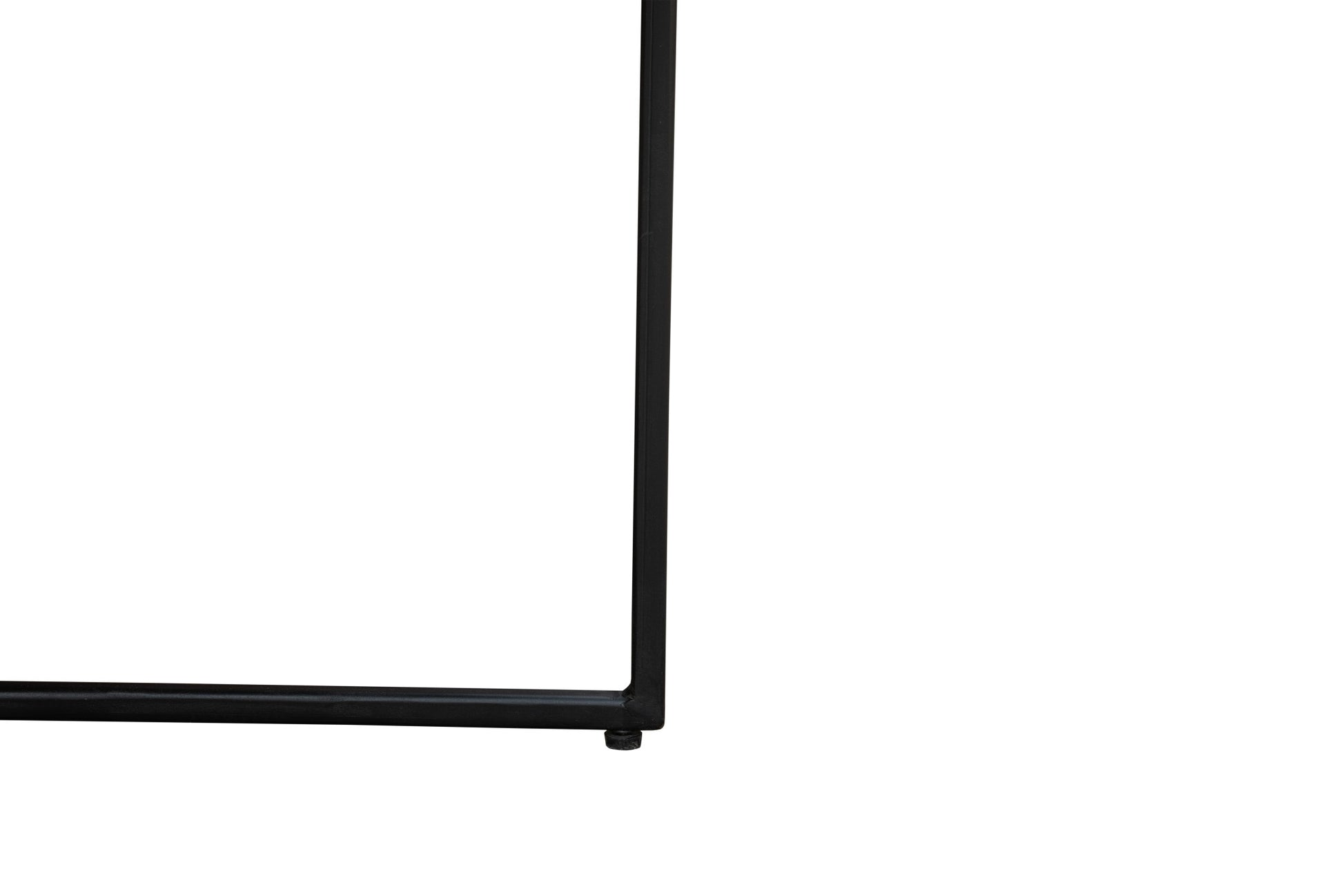 Natural & Black Solid Wood & Iron Round Distressed Cross Legs Coffee Table image 7