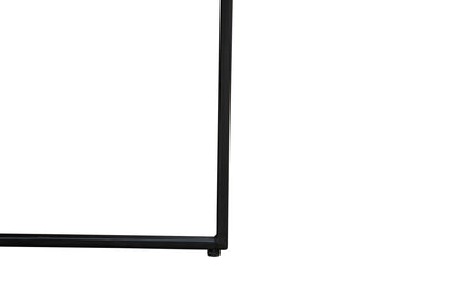 Natural & Black Solid Wood & Iron Round Distressed Cross Legs Coffee Table image 7