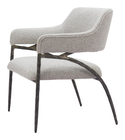 Gray & Black Upholstered Arm Chair