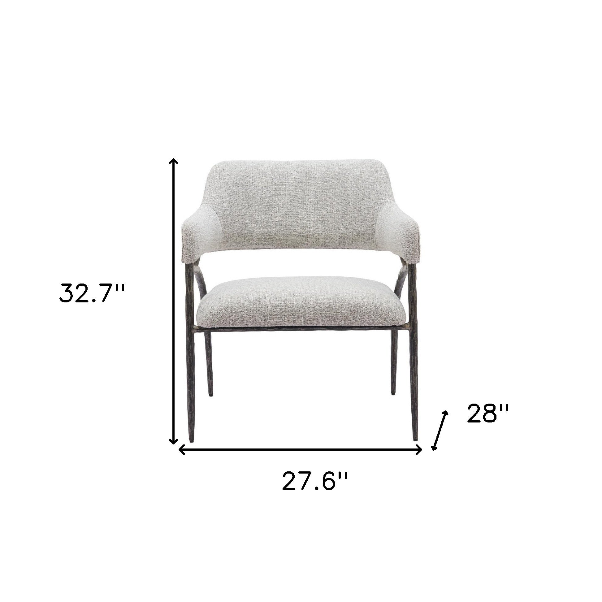 Gray & Black Upholstered Arm Chair