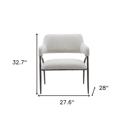 Gray & Black Upholstered Arm Chair