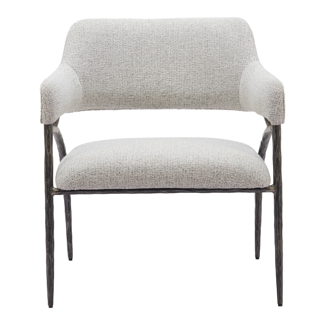Gray & Black Upholstered Arm Chair