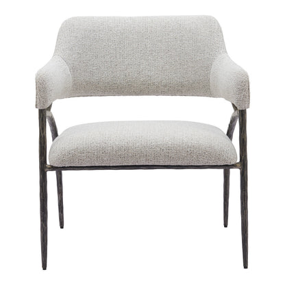 Gray & Black Upholstered Arm Chair