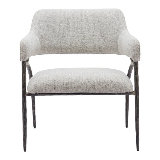 Gray & Black Upholstered Arm Chair