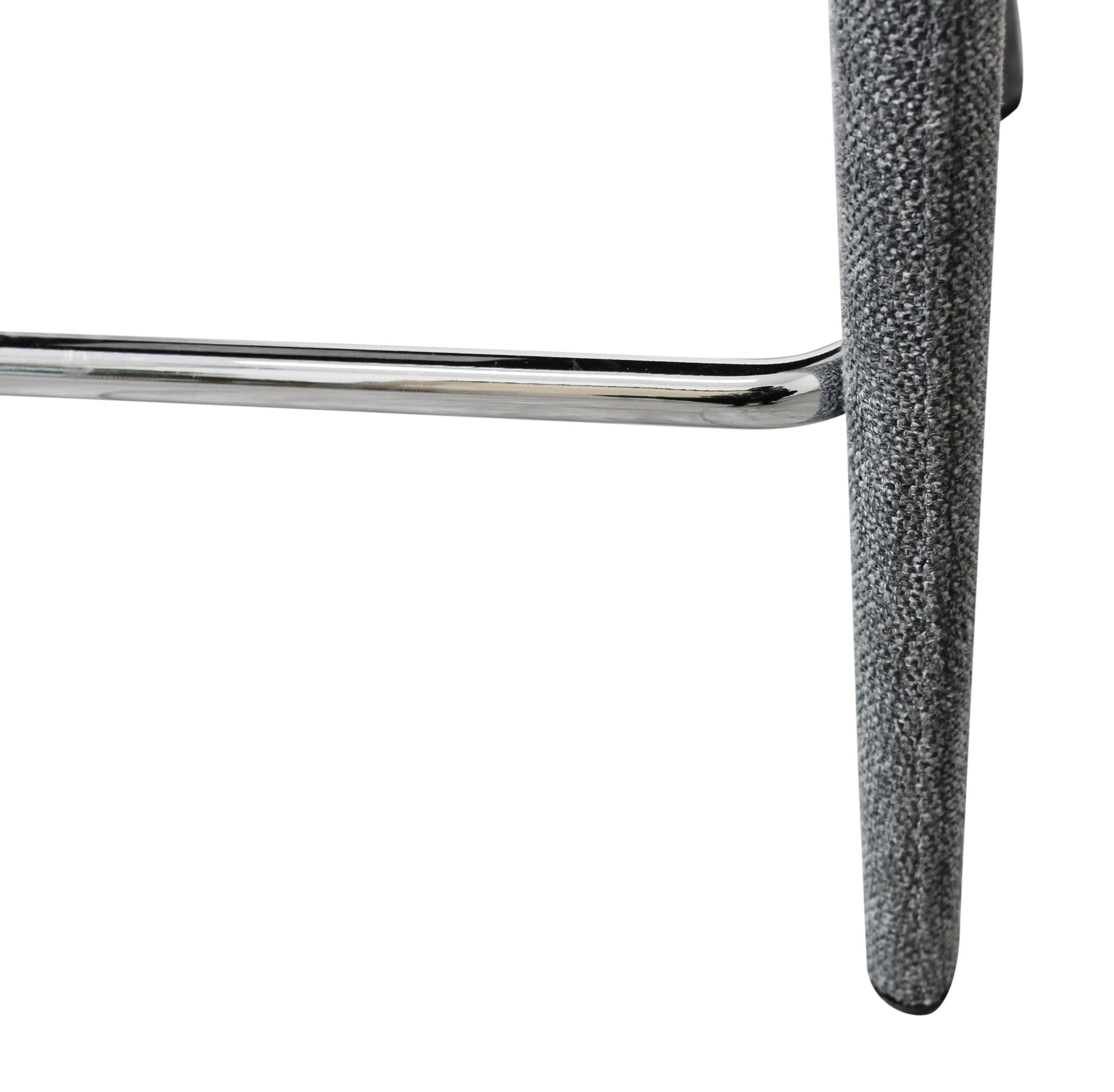 Gray Metal & Fabric Low Back Counter Height Bar Chair