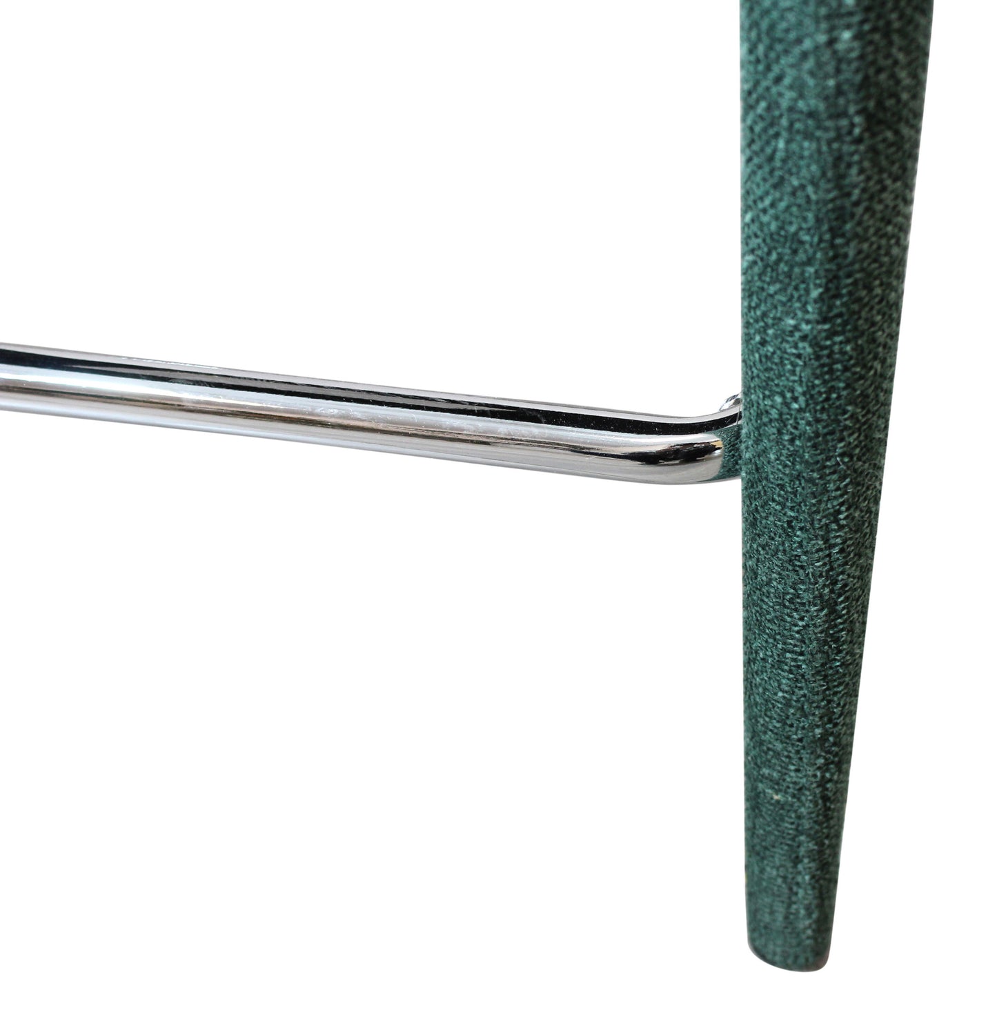 Teal Blue Metal & Fabric Low Back Counter Height Bar Chair