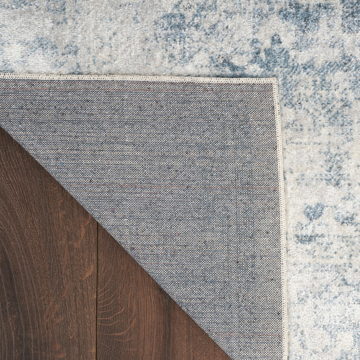 Nourison Astra Blue & Ivory Pet Friendly Machine Washable Rug - Corner