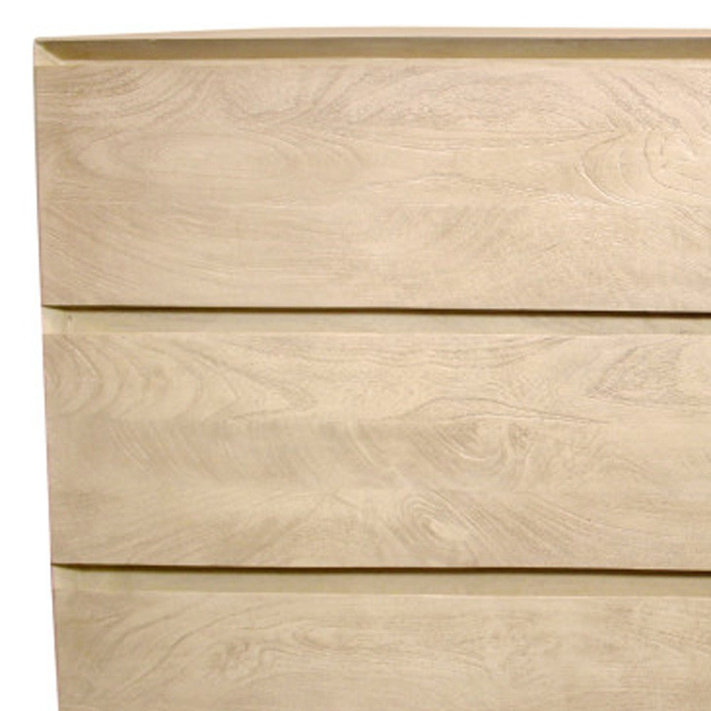 Natural Solid Wood Six Drawer Double Dresser image 5