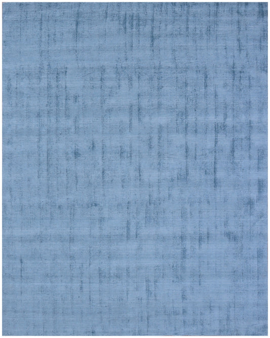 9 x 12 Denim Blue Hand Loomed Rug