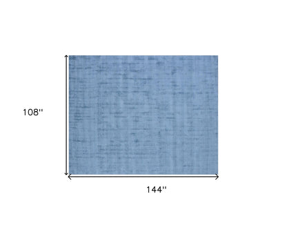 9 x 12 Denim Blue Hand Loomed Rug