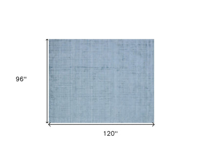 8 x 10 Denim Blue Hand Loomed Rug