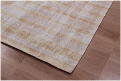 8 x 10 Camel Striped Hand Loomed Rug