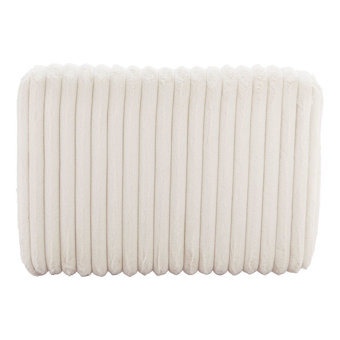 Cream Faux Fur & Upholstered Tufted Lounge Chair