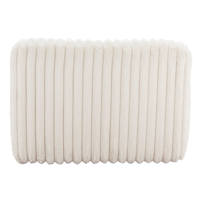 Cream Faux Fur & Upholstered Tufted Lounge Chair