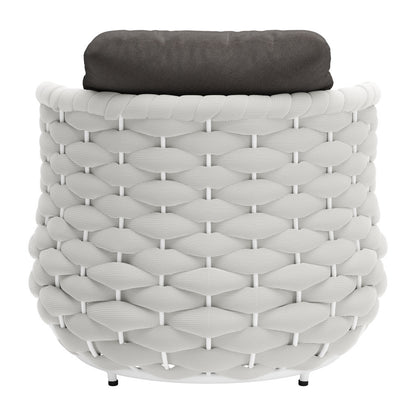 Gray & White Fabric Club Chair