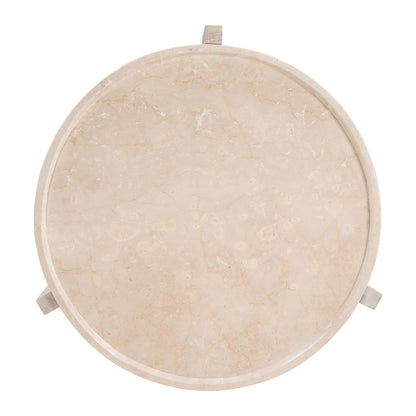 Natural Genuine Marble & Marble Round Coffee Table image 6