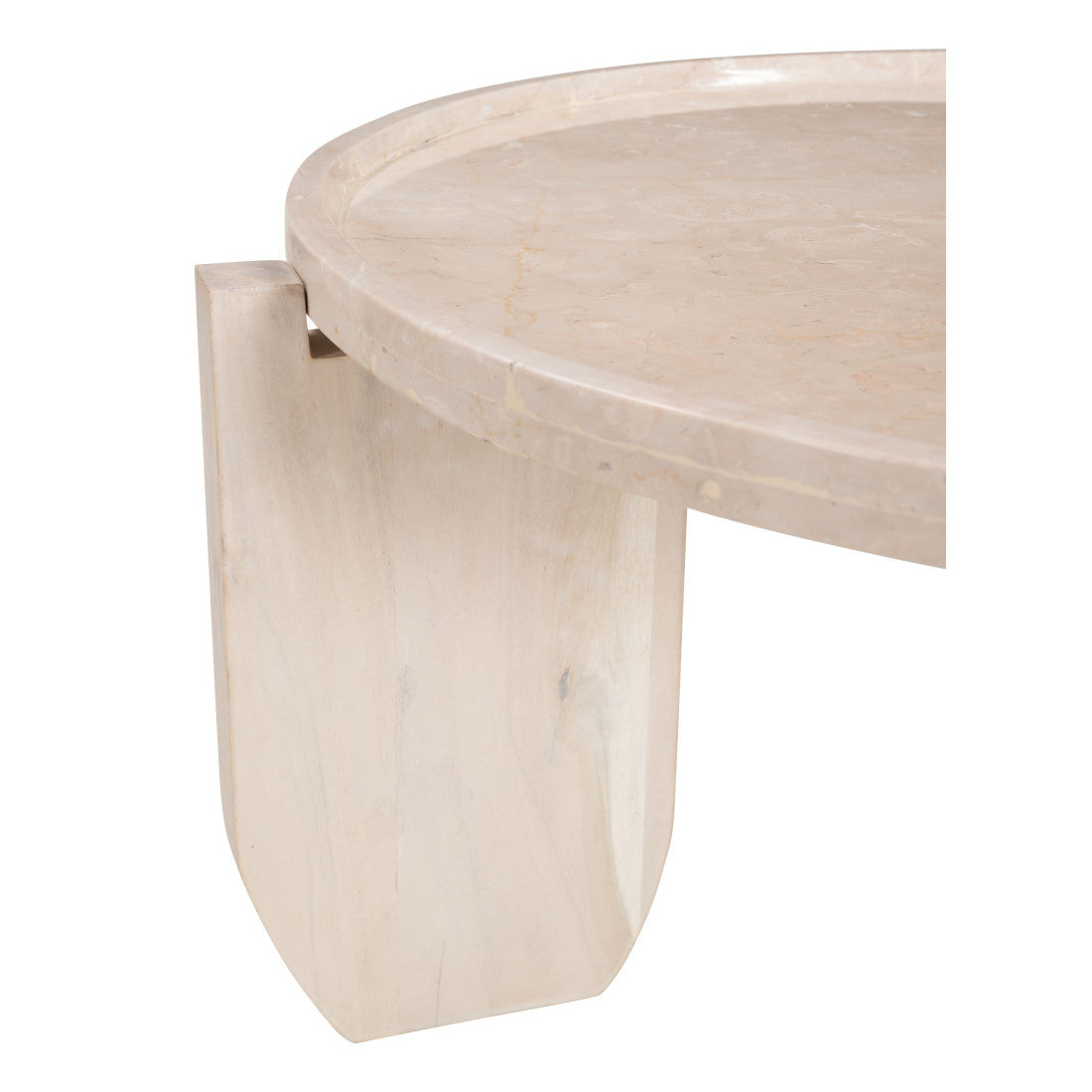 Natural Genuine Marble & Marble Round Coffee Table image 8