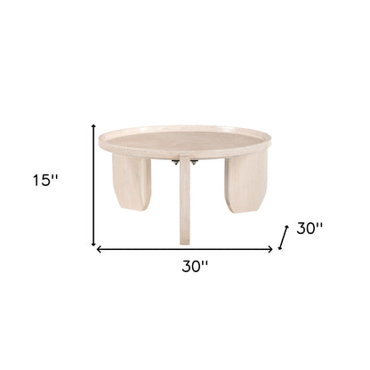 Natural Genuine Marble & Marble Round Coffee Table image 9