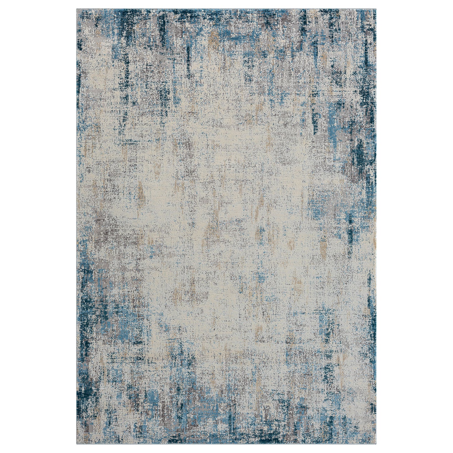 4 x 6 Gray & Blue Rug