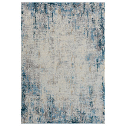 4 x 6 Gray & Blue Rug