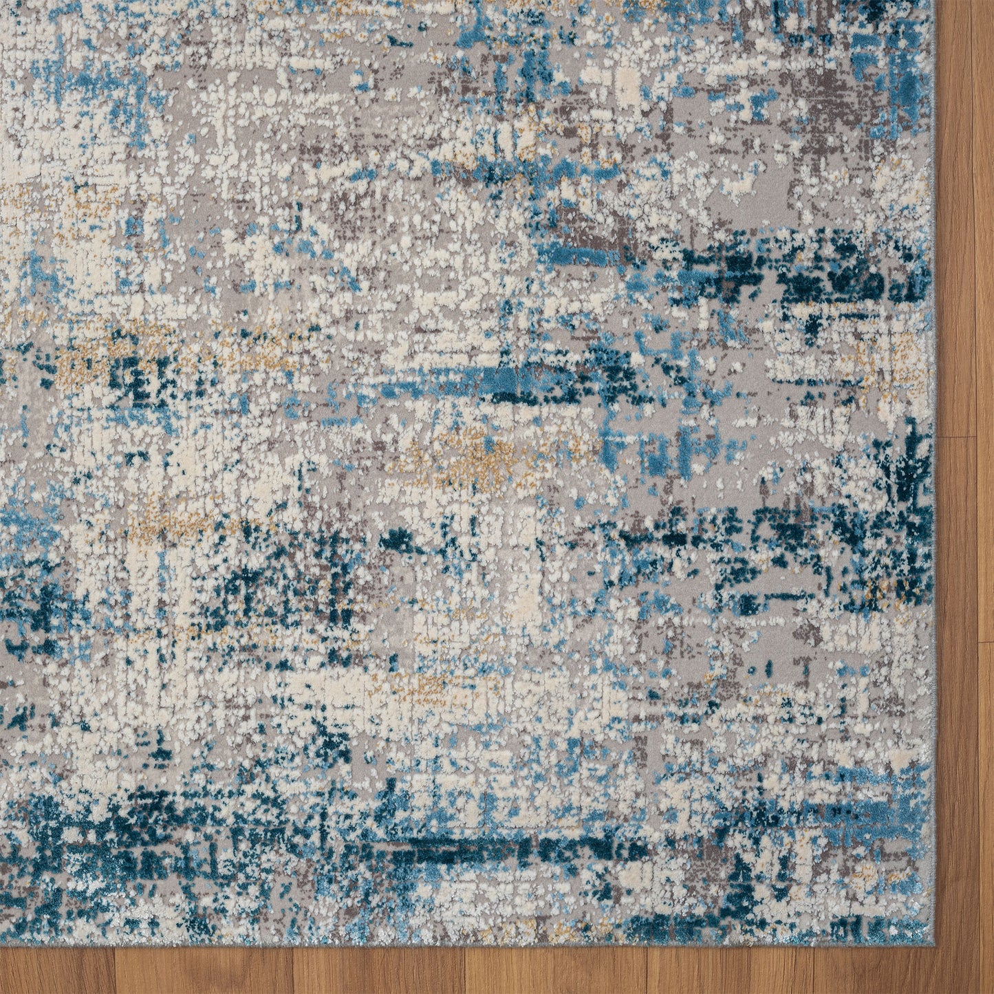 4 x 6 Gray & Blue Rug
