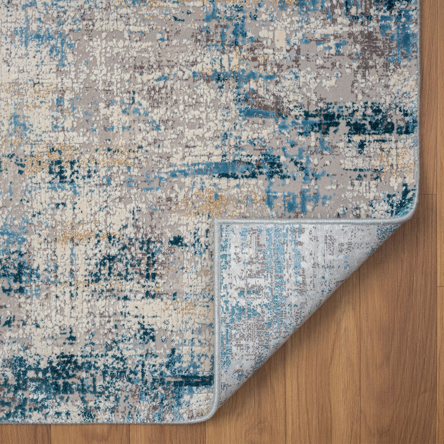 4 x 6 Gray & Blue Rug