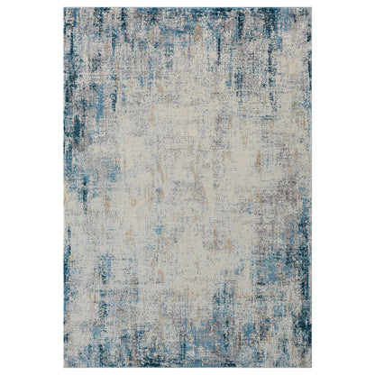 4 x 6 Gray & Blue Rug