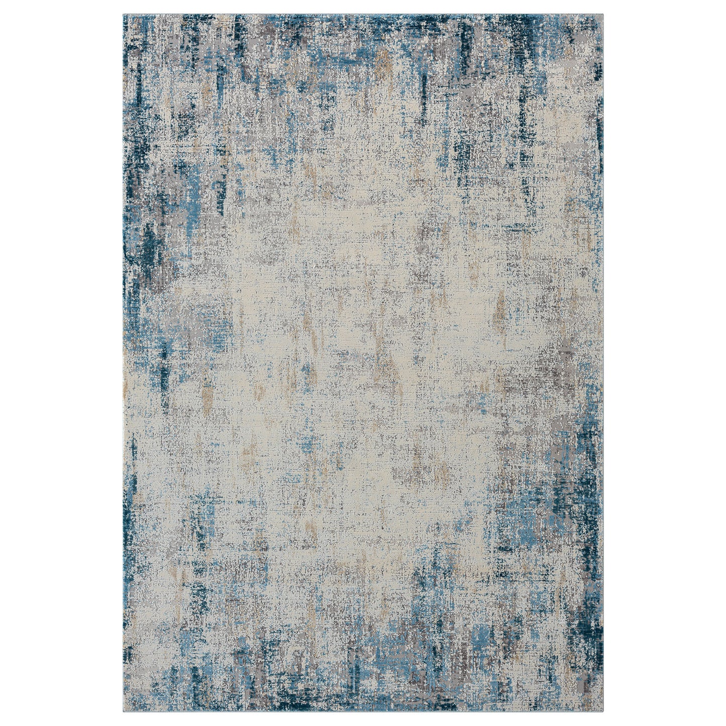 4 x 6 Gray & Blue Rug