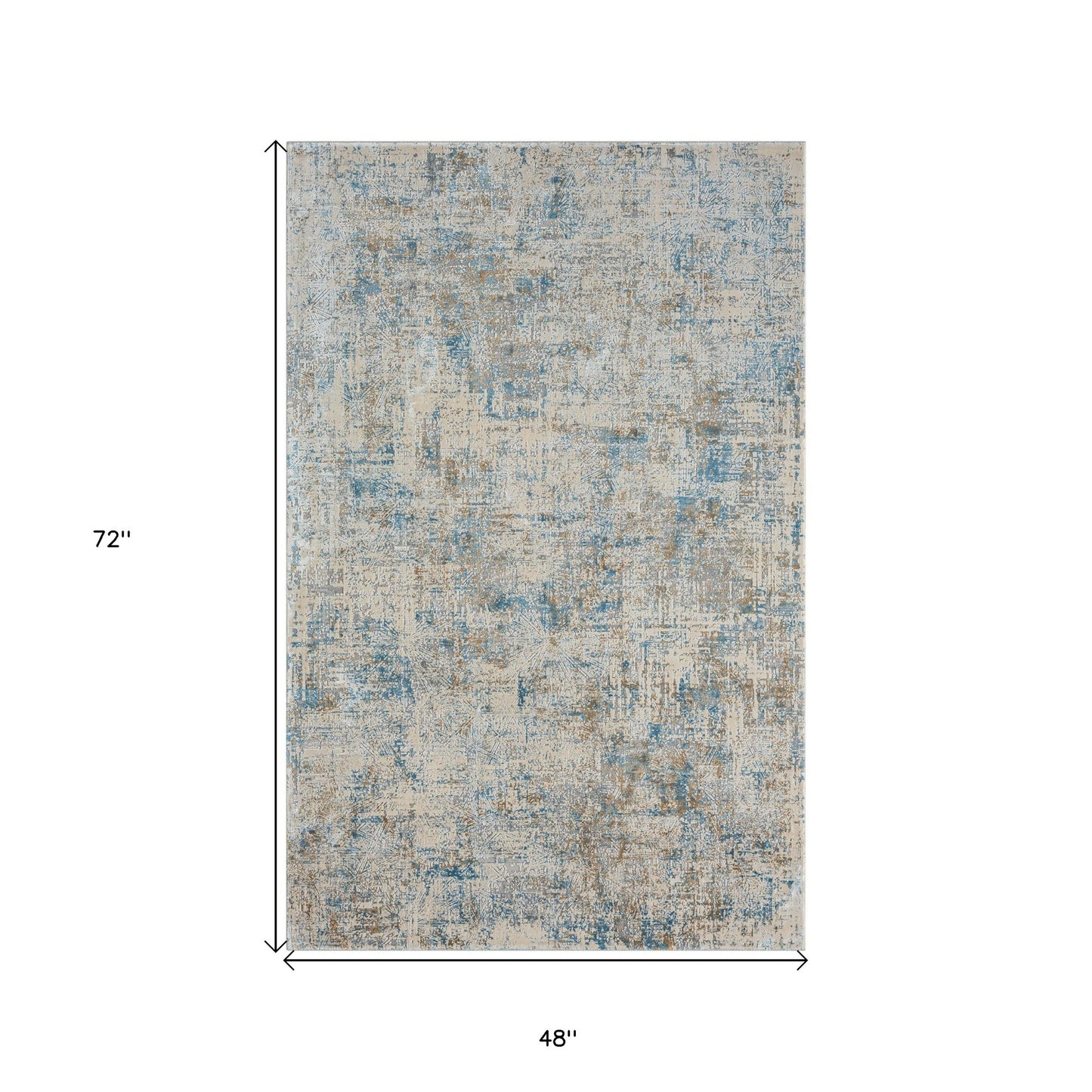 4 x 6 Blue & Gray Rug