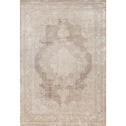 4 x 6 Beige & Ivory Medallion Rug