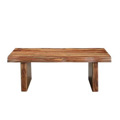 Brown Solid Wood Live Edge Coffee Table image 2