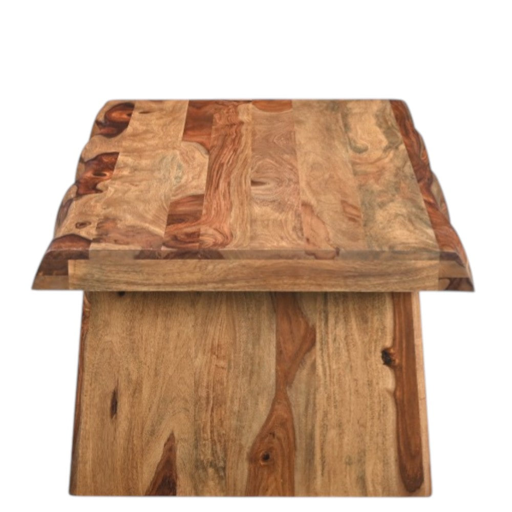 Brown Solid Wood Live Edge Coffee Table image 4