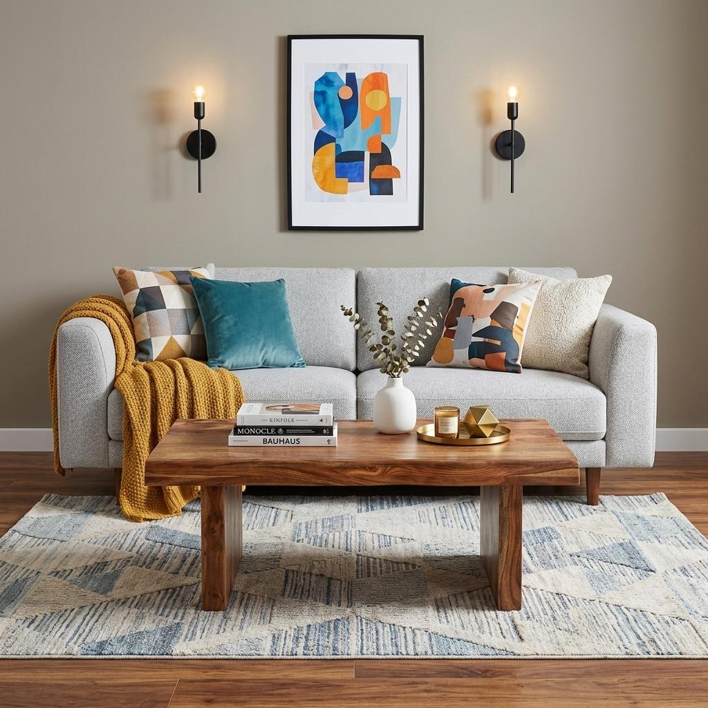 Brown Solid Wood Live Edge Coffee Table image 1