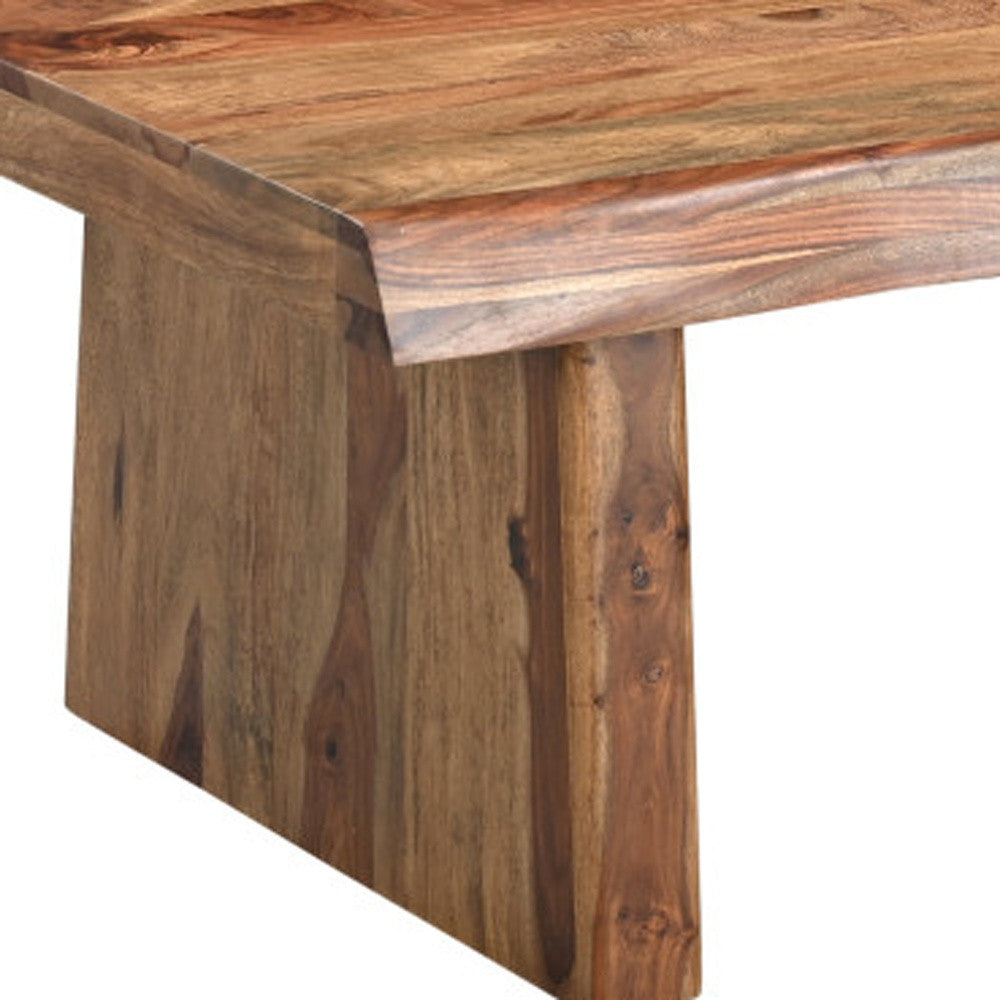 Brown Solid Wood Live Edge Coffee Table image 7
