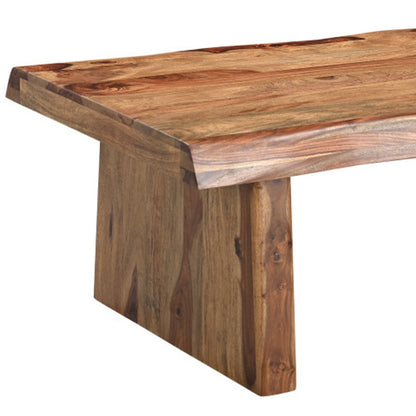 Brown Solid Wood Live Edge Coffee Table image 6