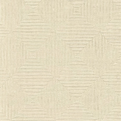 4 x 6 Ivory Wool Geometric Hand Knotted Rug