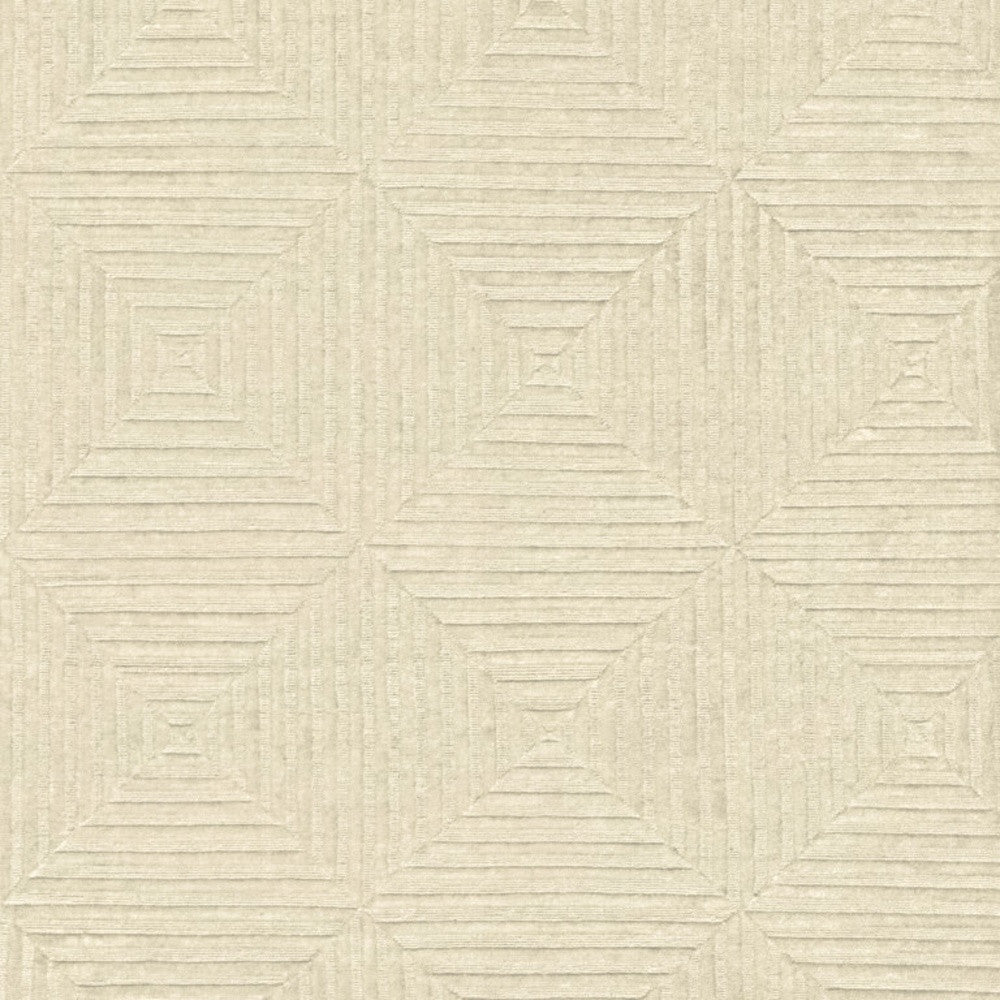 4 x 6 Ivory Wool Geometric Hand Knotted Rug