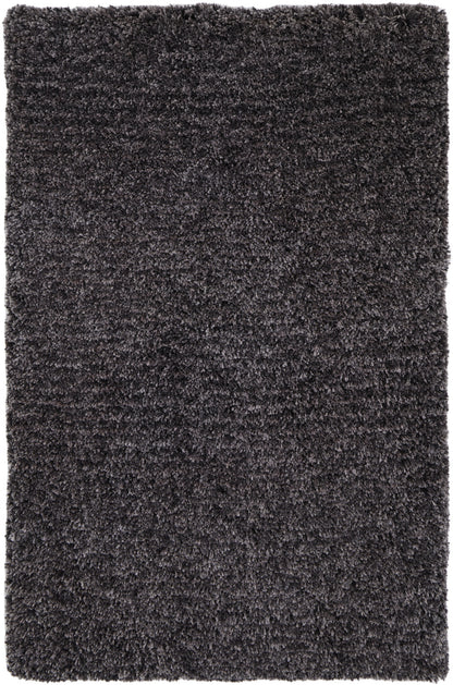 8 x 10 Black Shag Hand Tufted Rug