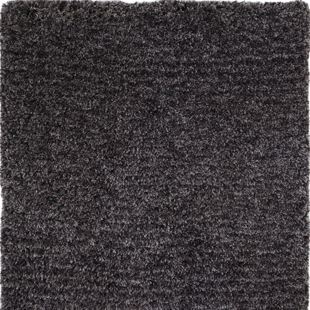 9 x 12 Black Shag Hand Tufted Rug