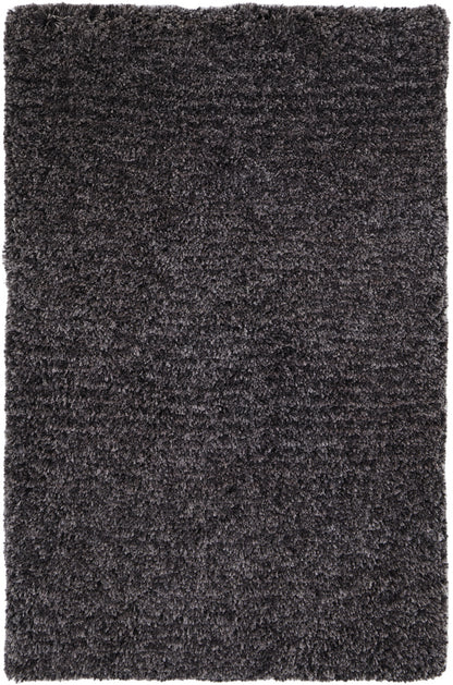 9 x 12 Black Shag Hand Tufted Rug