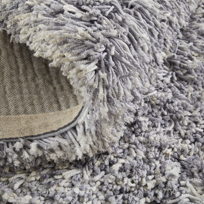 9 x 12 Gray Shag Hand Tufted Rug