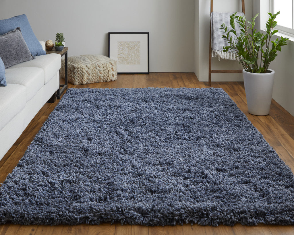 9 x 12 Gray Shag Hand Tufted Rug