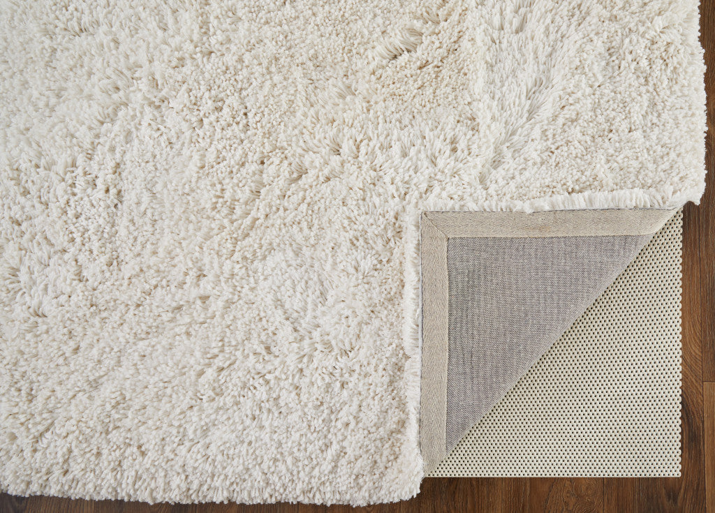 9 x 12 Ivory Shag Hand Tufted Rug