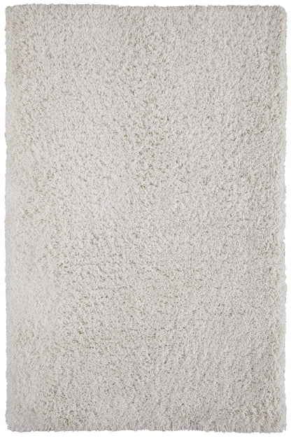 9 x 12 Ivory Shag Hand Tufted Rug