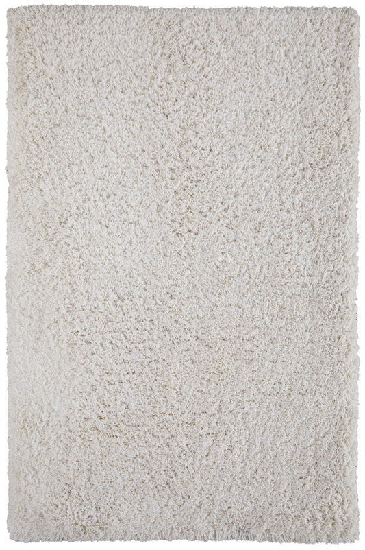 9 x 12 Ivory Shag Hand Tufted Rug